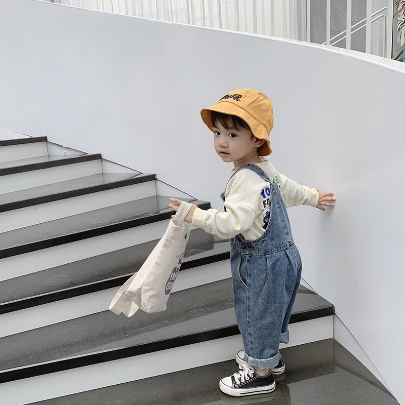 Korean-Style Denim Overalls for Kids