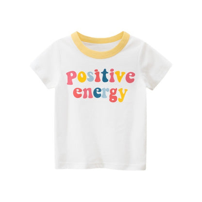 Korean-Style Cartoon Print T-Shirt for Girls