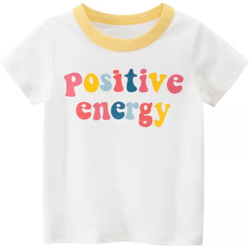 Korean-Style Cartoon Print T-Shirt for Girls